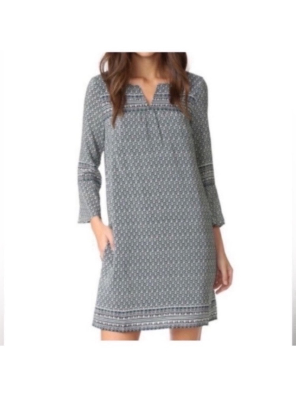 Madewell Starland Green Shift Silk Dress size S